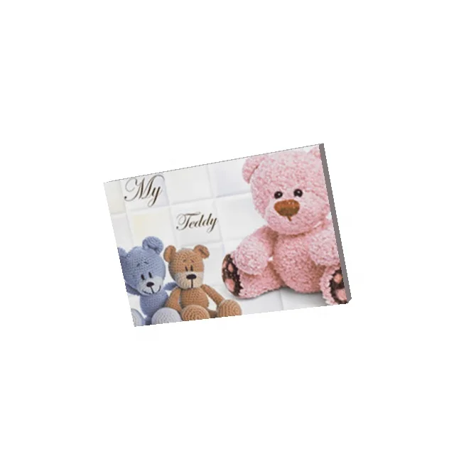 Teddy Bear Grave Photo Printed White Glazed Ceramic Wall Tiles 3D Brick Effect Digital Cartoon Printed Brick Look Tiles