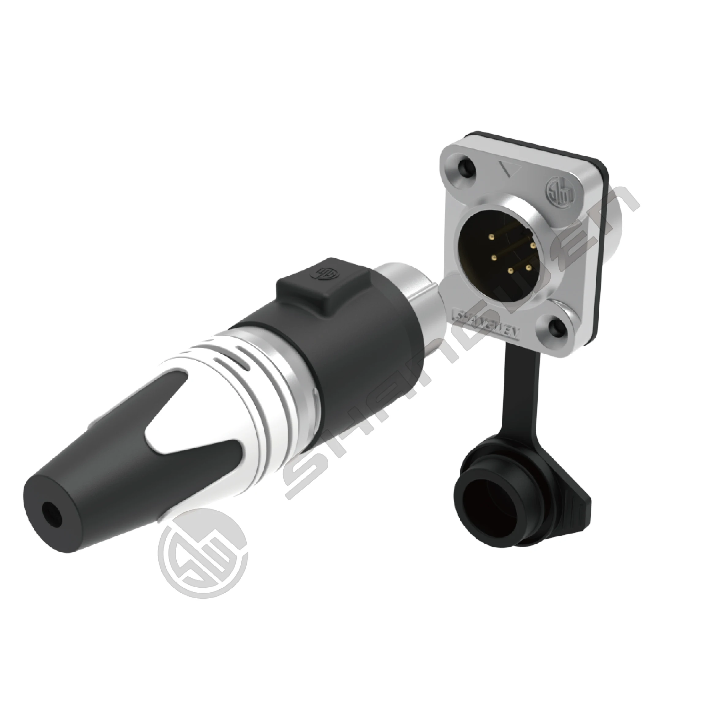 China Manufacturer Outdoor Waterproof 5 Pins Connector XLR Audio Male Socket 5 Pin Connector XLR Male Socket