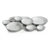 Silver with White Enamel