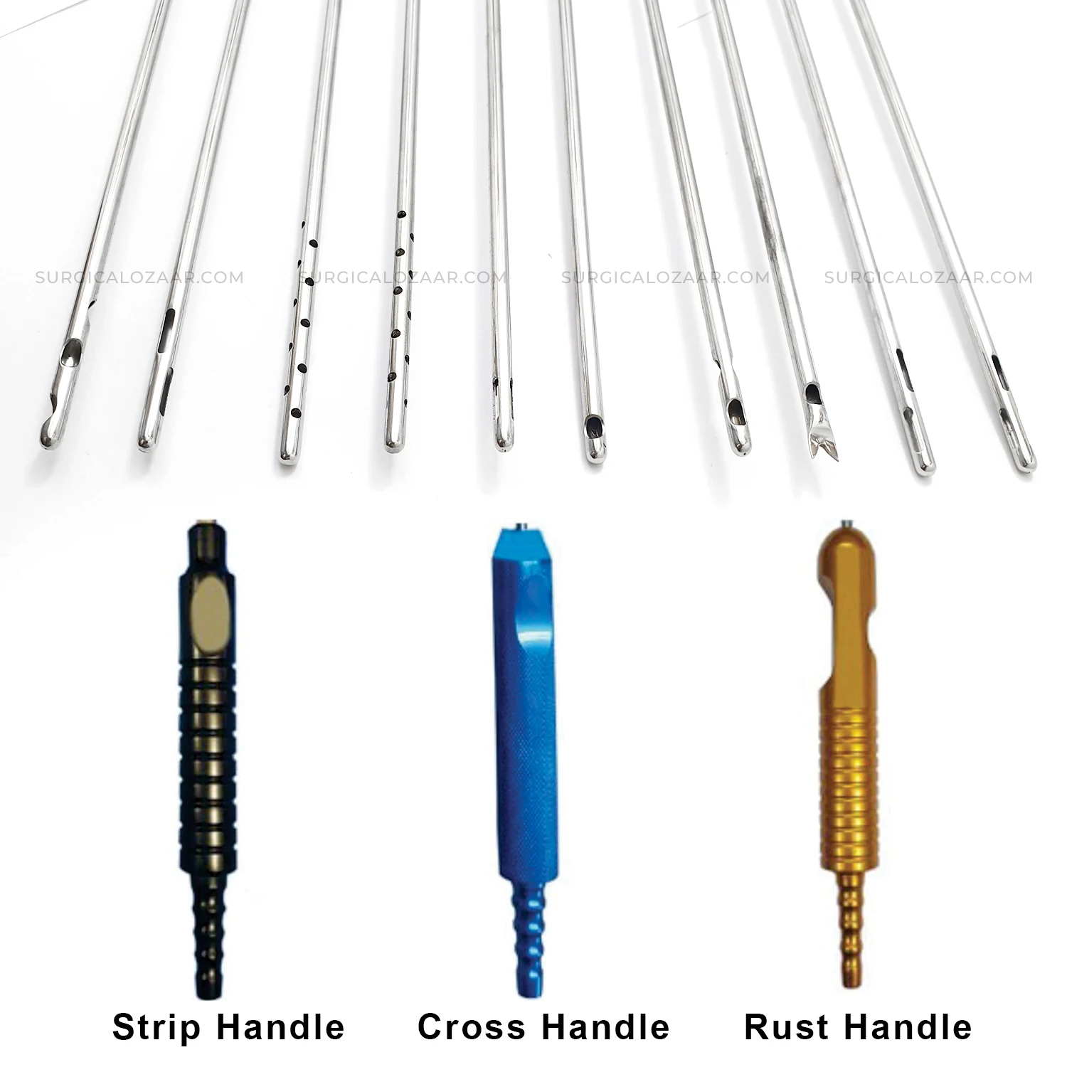 Liposuction Cannulas Set Of 24 Pcs With Luer Lock Handle Body Fat