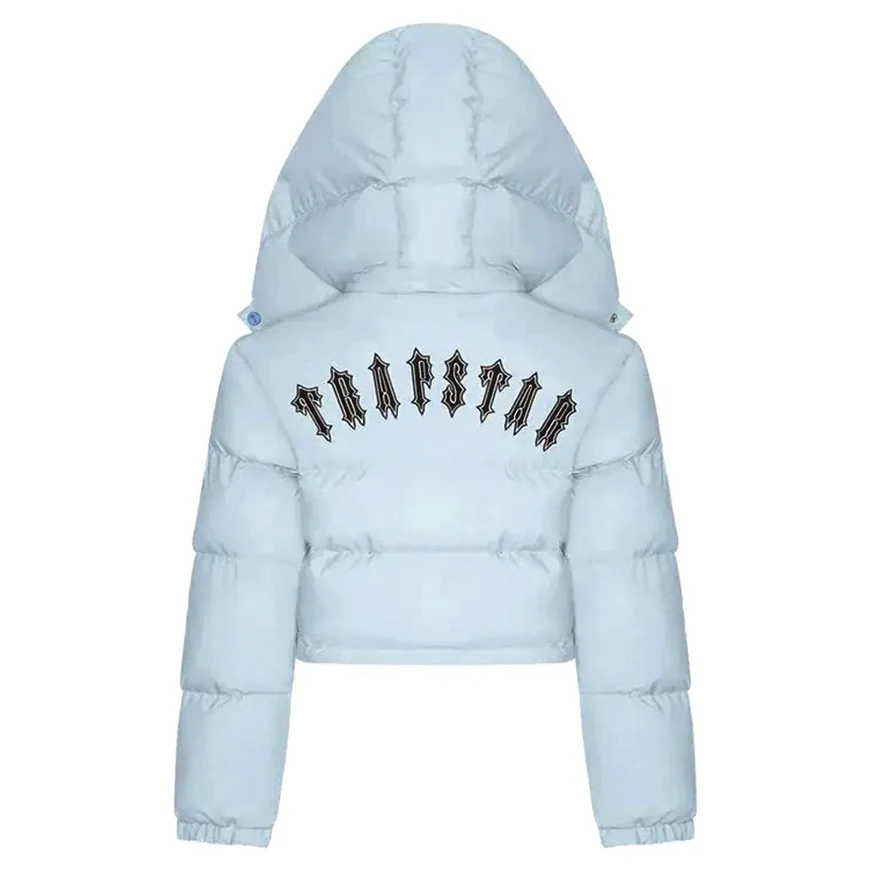 Women Trapstar 2023 Crop Short Hooded Longsleeved Padded Bubble Coats