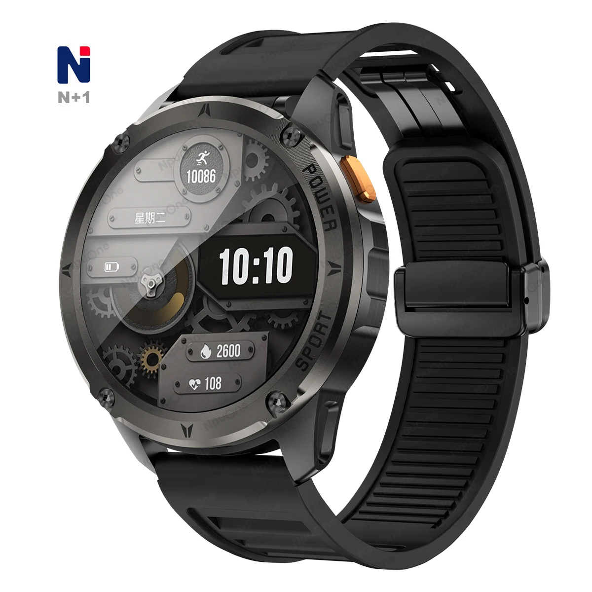 Jam Tangan Aviator Gents Black Smart Watch 46mm Galaxy Fit Samsung