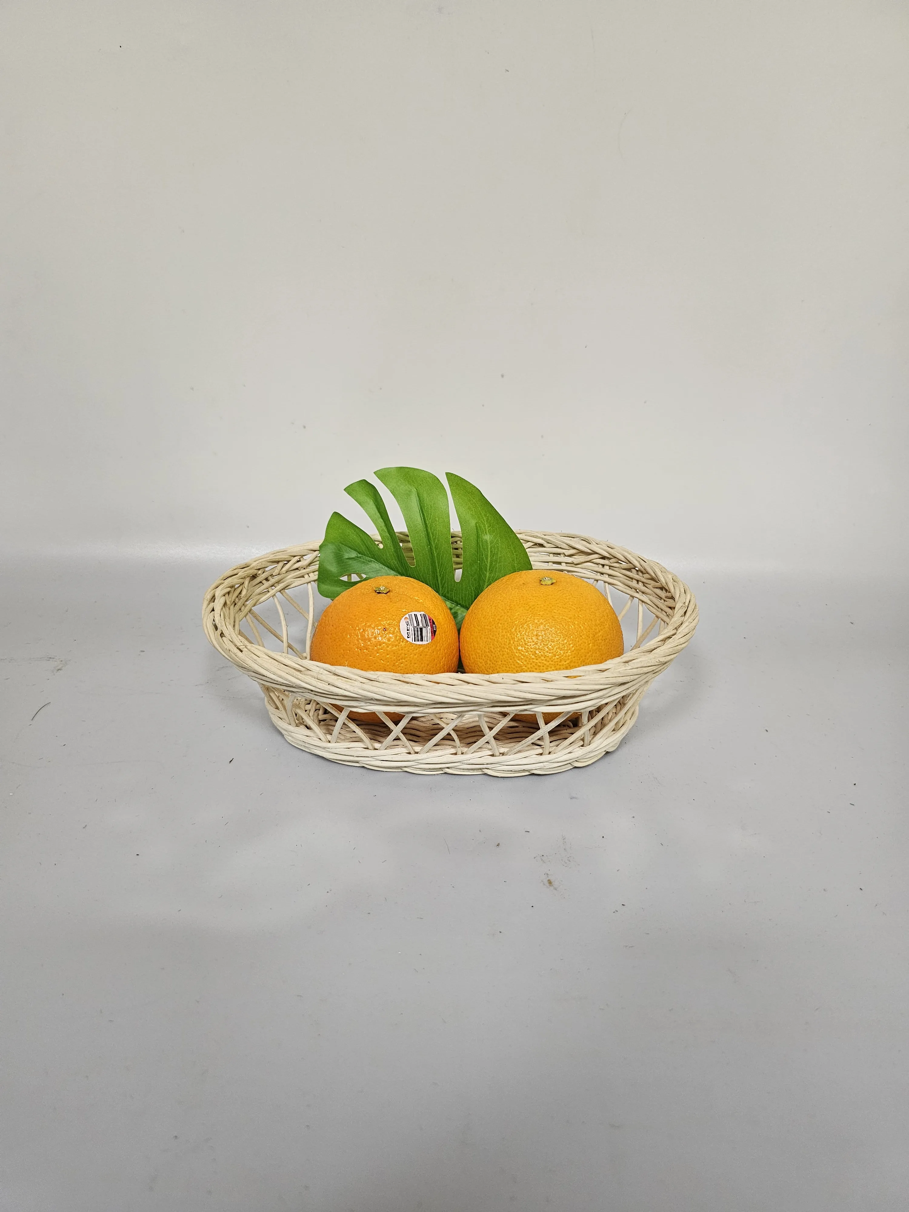 Rattan Serving Tray With Mother Of Pearl Decorative Wicker Baskets ...