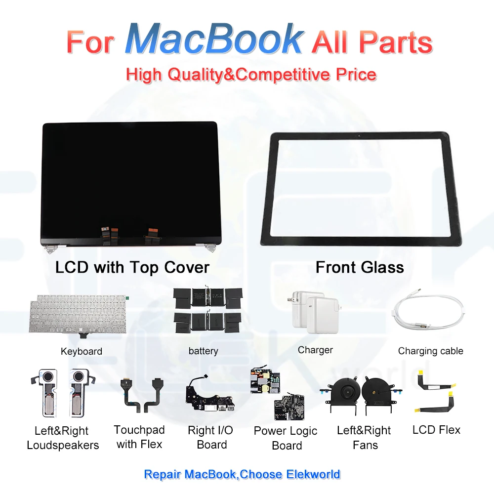 All Models LCD for macbook Pro Air Retina 13.3 15.4 12 16 Inch A1502 A2337 A2338 A1398 A1707 A1708 A2159 LCD Screen 2021 2015