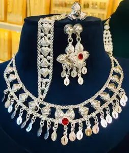 Indian Manufacturer's Vintage Classic Fashion Jewelry Sets 24K Gold Plated with Copper Necklace Brooches Inspired by USA France