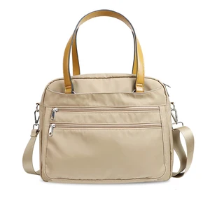 Women Custom 15.6 Inch Business Briefcase Foldable Letter Pattern Shoulder Laptop Shopping Tote Bag with Handle