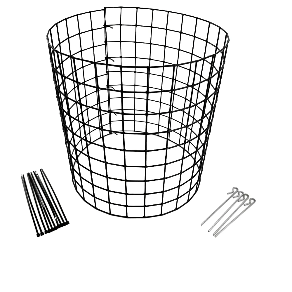 Various Size Tree Trunk Protector with Zip Ties and Metal Stakes Iron and PVC Fence Frame Guard Bark and Tree Guards