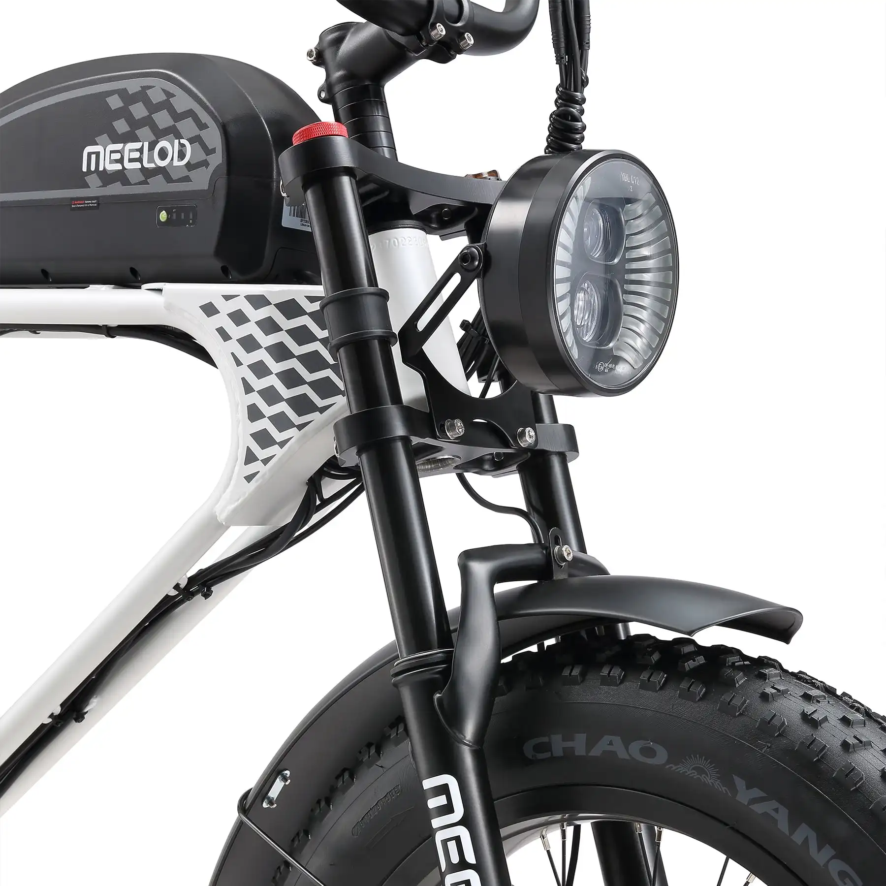 MEELOD DK300 PLUS 1200W Motor Electric Scooter 50-100 Miles Range Black & White