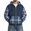 Navy and blue plaid