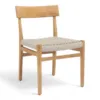 Fine Sanded Teak A with rope seat