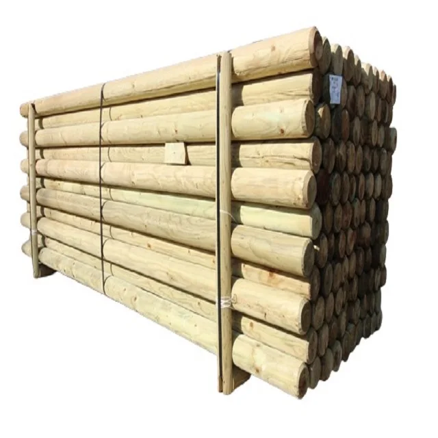 treated round timber