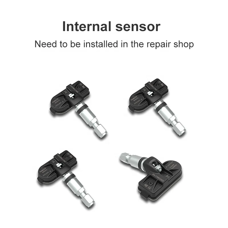 Phone TPMS Bluetooth BLE 5.0 Car Tire Pressure Monitor Built-in Sensor Mobile APP Display Anti-theft Waterproof TPMS Android IOS