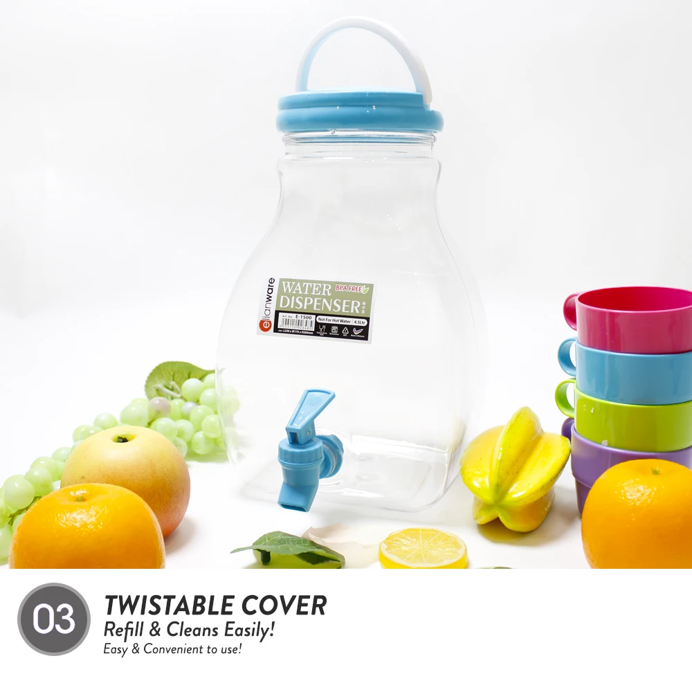 Elianware Clear Office Outdoor Home Plastic Malaysia With Water Tap Water Jug Water Dispenser