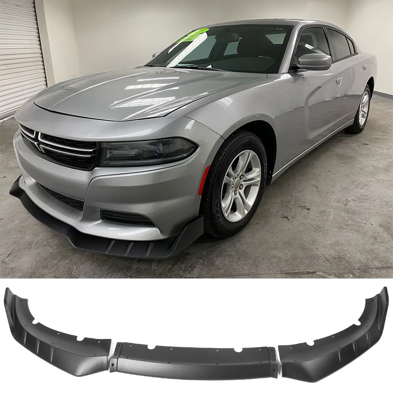 Gloss Black For 2015-2023 Dodge Charger SRT Style Front Bumper Lip Splitter Kit | UK
