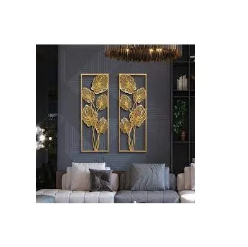 Home Decor Metal Gold Wrought Iron Contemporary Wall Art Birthday Decoration Creative Wall Hanging Made in India