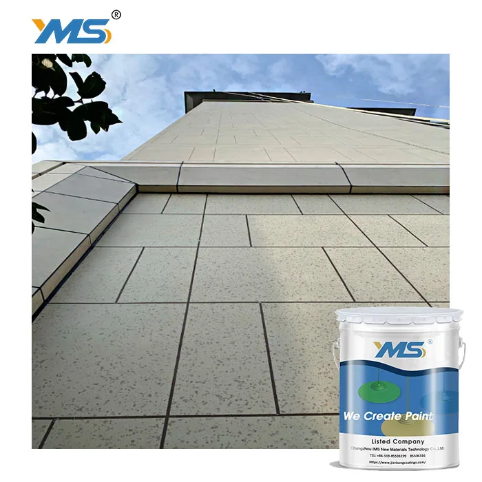 Free Sample Natural Stone Textured Exterior Wall Paint YMS Water-Based High Adhesion Liquid Coating Excellent Spray Application