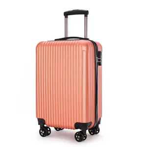 Classic & Fashionable Lightweight 4-Wheel Trolley Travel Luggage Durable ABS Hardshell Suitcase with Front Open Universal Design