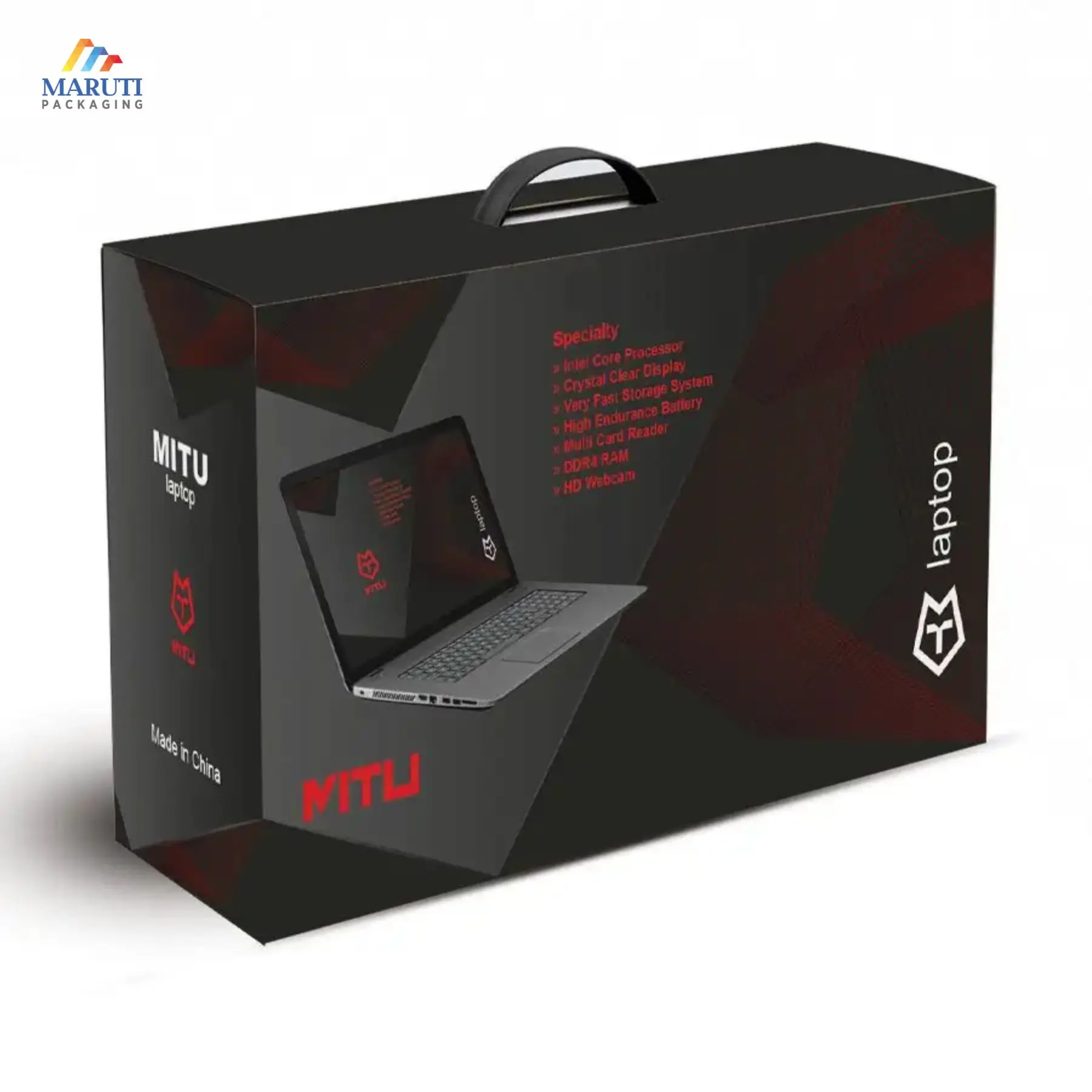 Custom Printed Durable Corrugated Packaging Box Portable Bulk Carton for LCD TV Shipping & Storage