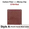 Fibra di carbonio Rosso Stile A Fermasoldi