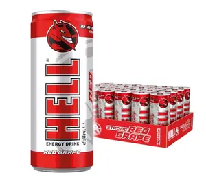 Sugar-Free Hell Energy Drink with Classic Taste Fresh Data and New Stock France 24 Months Shelf Life 250 ml X 24 Pieces