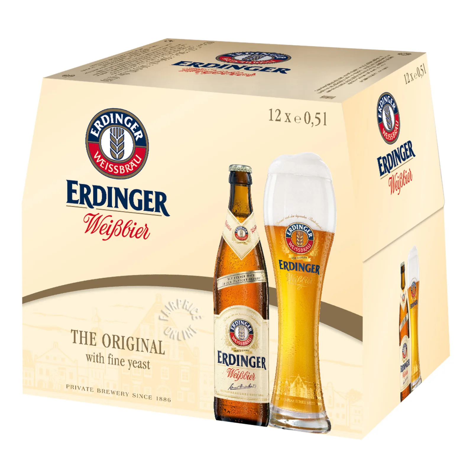 Erdinger Weissbier Beer - White 0.5l Can - Buy Erdinger Weissbier Beer ...