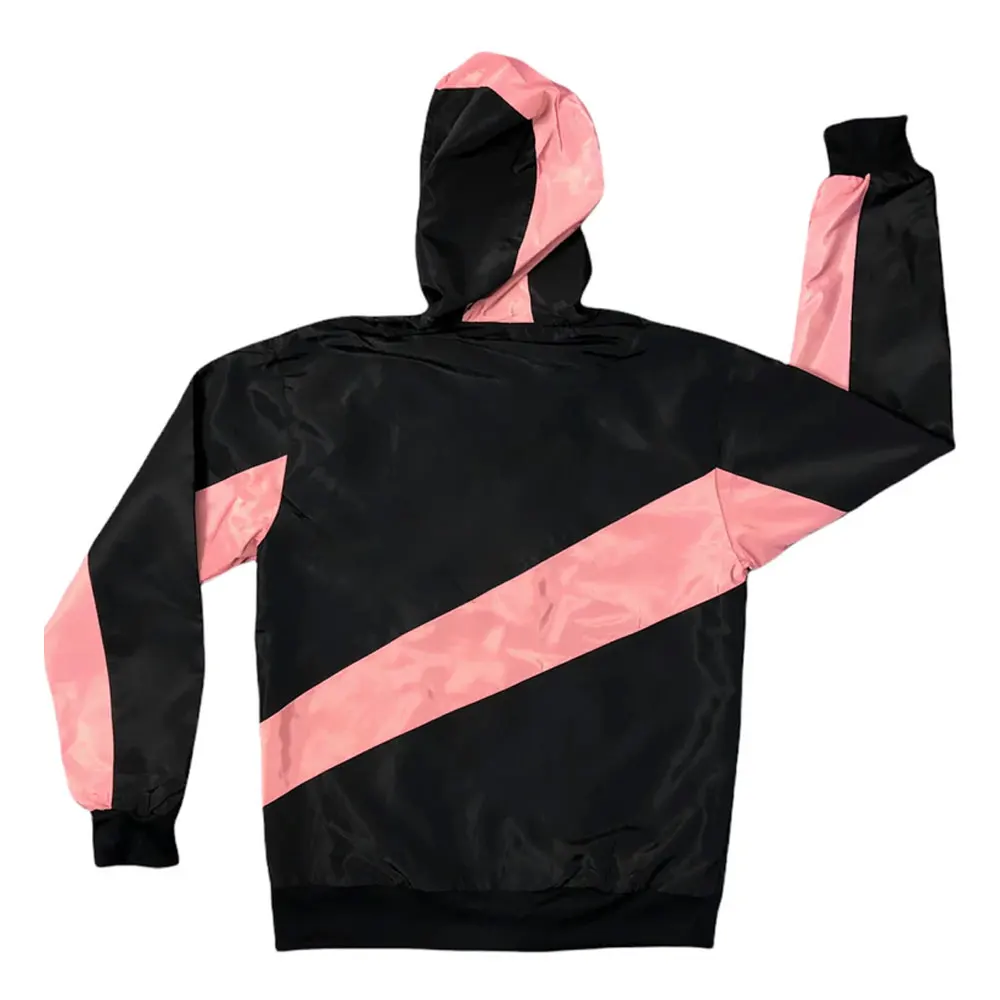 Custom Two Piece Windbreaker Short Jacket Patchwork Zip Up Nylon