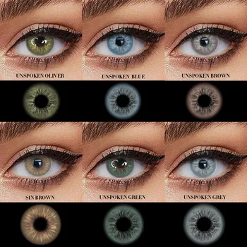 Natural Color Contact Lenses Unspoken Wholesale Prescription Power From Plano to 800 Soft Contacts Cosmetic Color Lens
