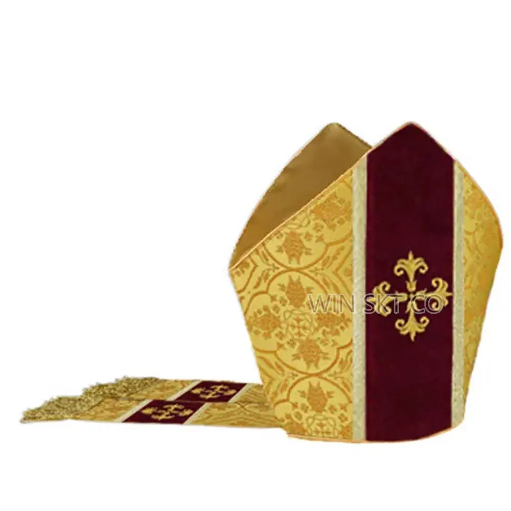 Latest Design Church Mitre Hat Made in Customized Size Color Church Mitre Hat for Men