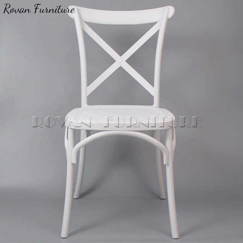 Event X Back Cross Back Chair White Pp Resin Plastic 2023 New Good Quality Wedding Dining Room Furniture Modern Hotel Chair