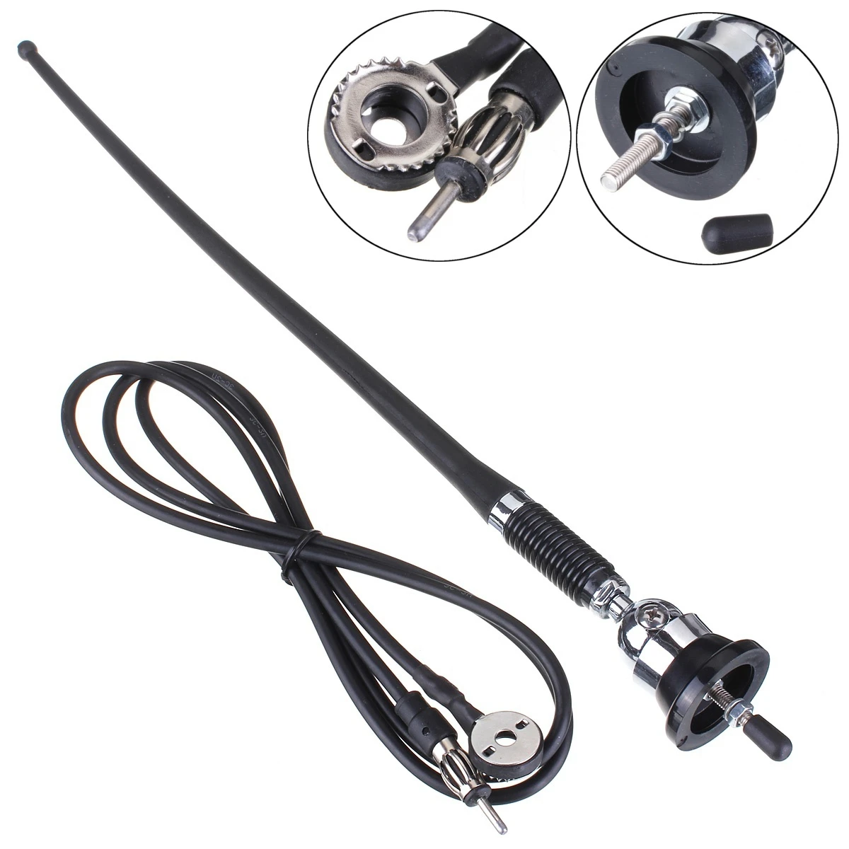 Universal Car Antenna Mount Base Radio AM/FM Amplified Signal Aerial ...