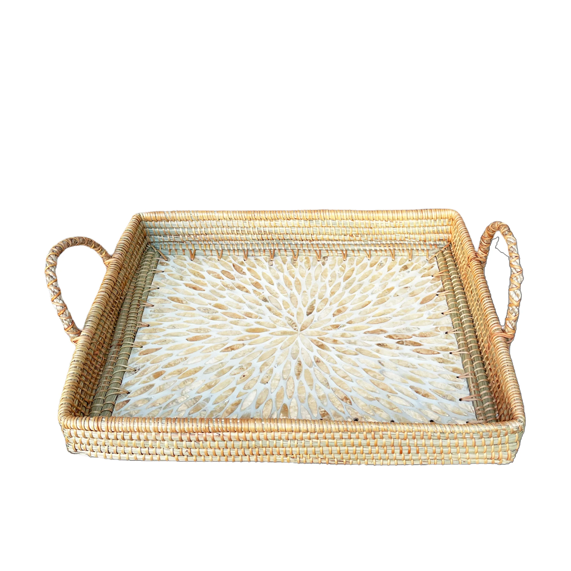 Seagrass Serving Tray And Basket For Sale Decorative Home Kitchen