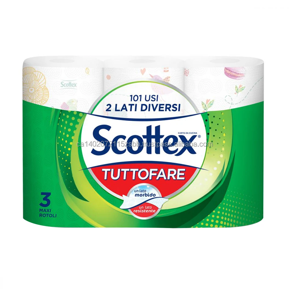 Scottex Toilet Roll Roll Tissue Paper Tough Original Irresistible