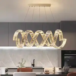 Custom Gold Chandeliers Ceiling Luxury Hanging Pendant Lights Lighting Led Modern Crystal Chandelier