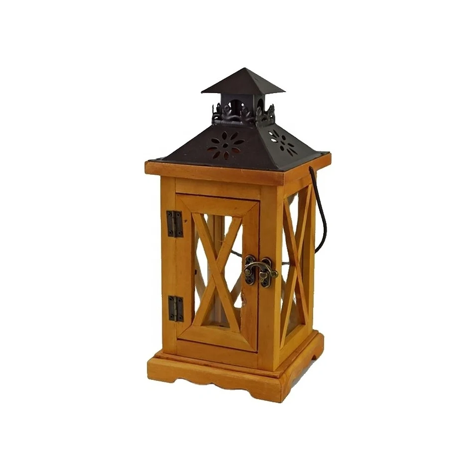 Designer Lantern Customized Color Hand Carved Wooden Framed With Metal