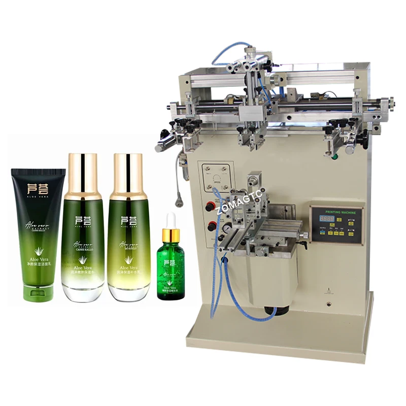 ZOMAGTC Factory Price Semi Auto  Glass Bottle Screen Printing Machine Price of Screen Printing Machine for Plastic Bottles