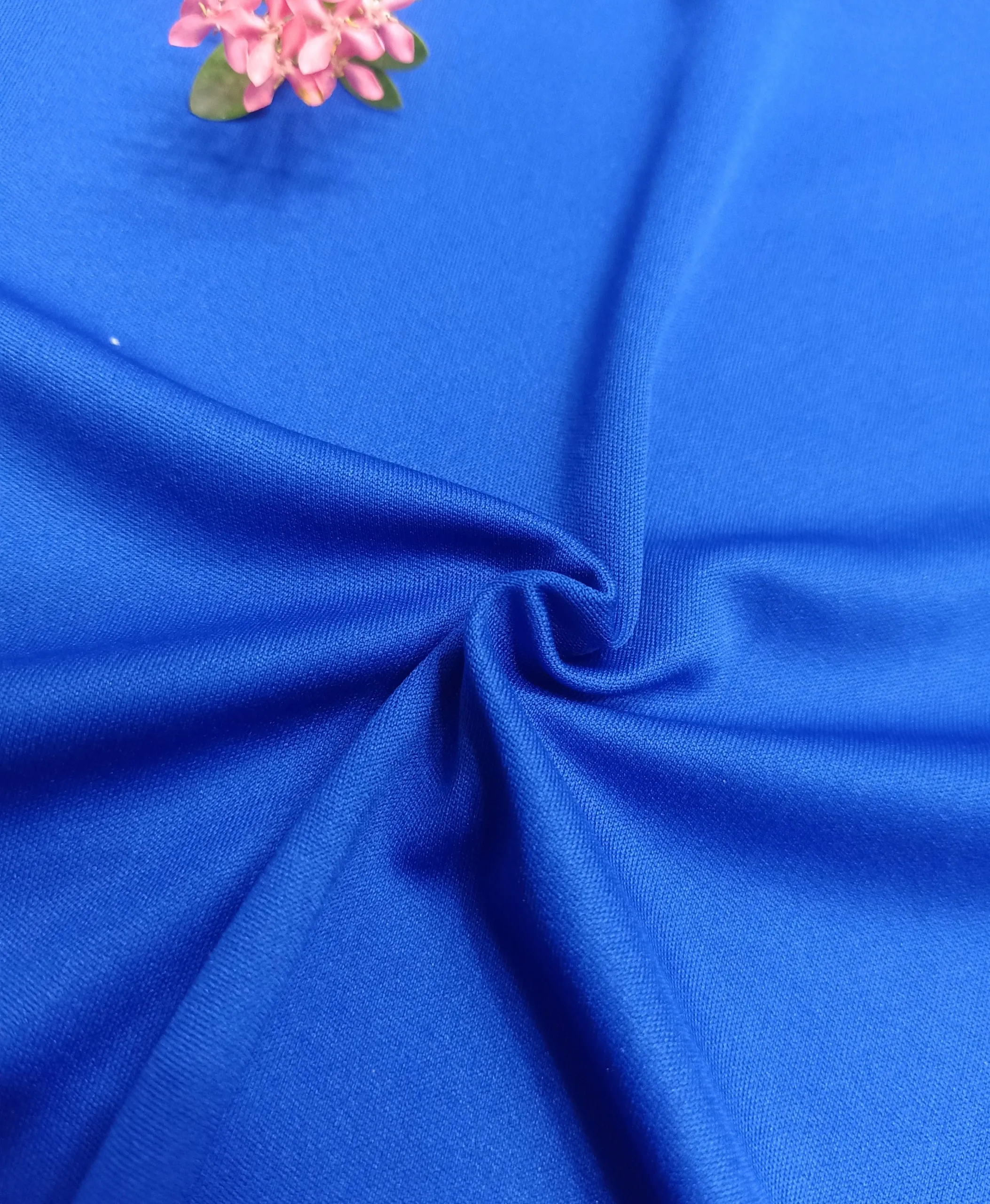 100 Polyester Plain Dyed Knitted Interlock Fabrics For Clothing 5860 Inch 120gsm Dkp 026