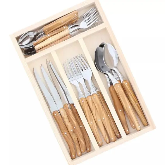 Latest Design Table Decor Cutlery Set Prime Quality Wooden Cutlery Set For Kitchen Ware Table
