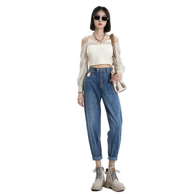 Harem Vintage Jeans Stretchable Waistband With Inner Cotton Added Keep Warmer Pants