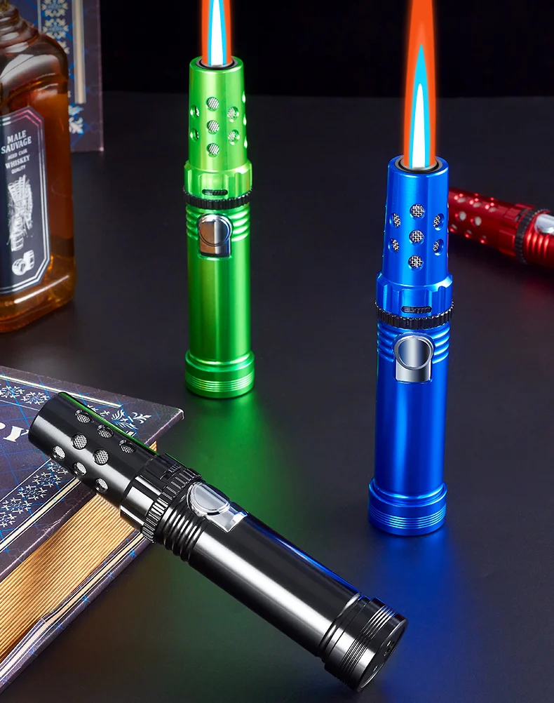 DEBANG Jet Torch Powerful Lighter Rechargeable Jet Hot Selling Products 2025 Metal Alloy Torch Lighter for Outdoor BBQ Camping
