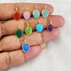 Gemstone Leaf Charms