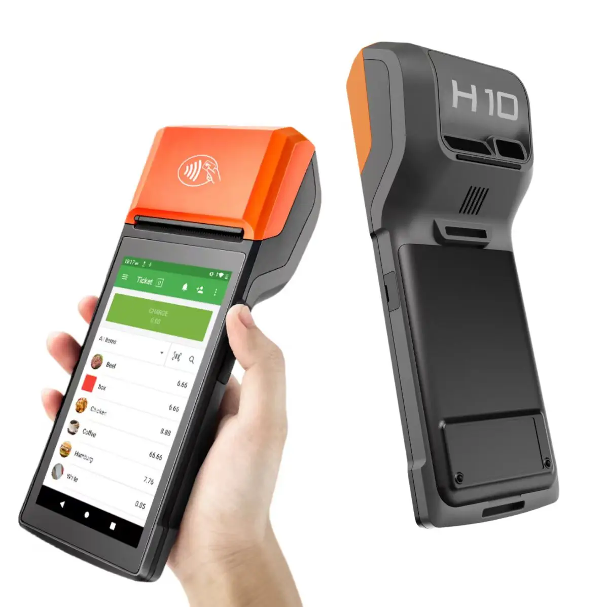 H10S Android 13 OS Touch Screen Handheld Point of Sale Pos Terminal Machine with Receipt Printer QR Barcode Scanner