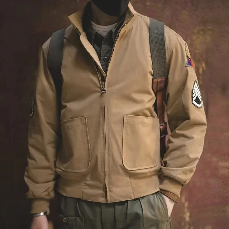 Men's Spring Fury Tanker Jacket Tactical Flight Bomber Combat Jackets Casual Outwear Coats Hombre Plus Size