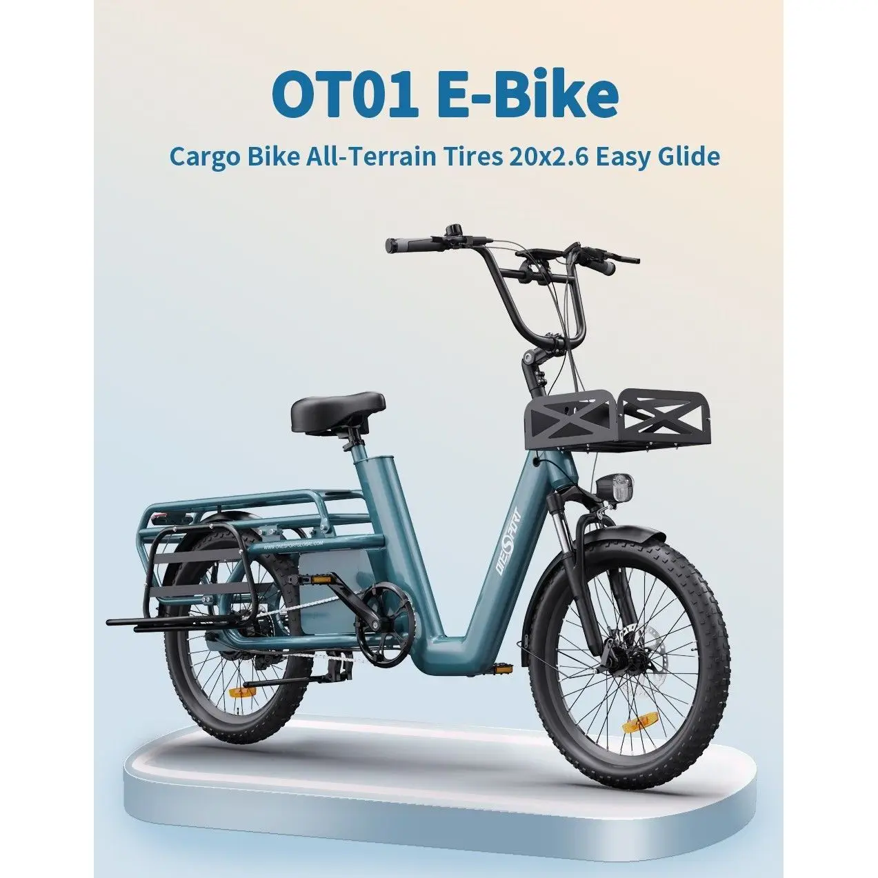 OneSport OT01 Long tail Cargo Electric Bike Lastenrad with 1296Wh Battery and Nabenschaltung