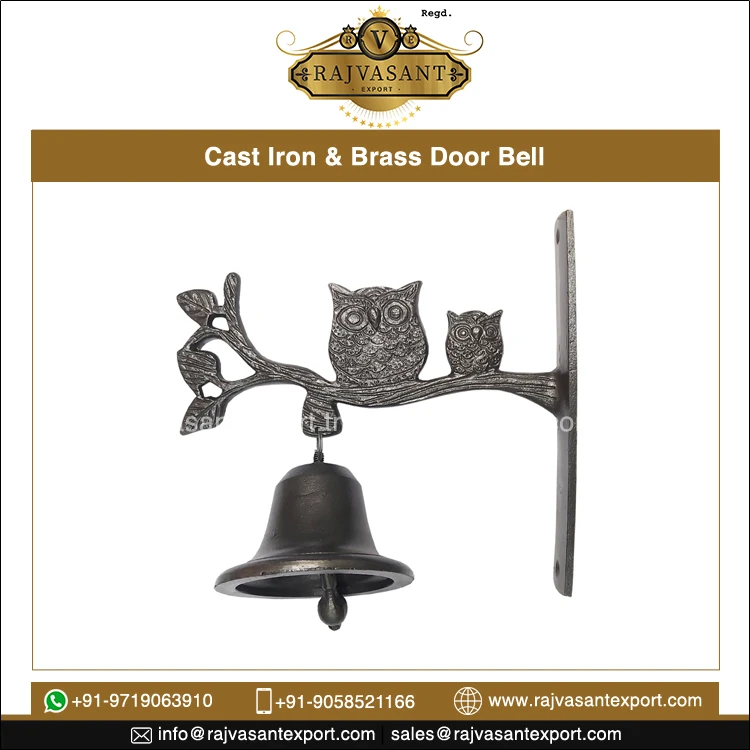 Прямая поставка с завода оптовая продажа чугунный и латунный дверной звонок традиционным дизайном под старину для подлинных