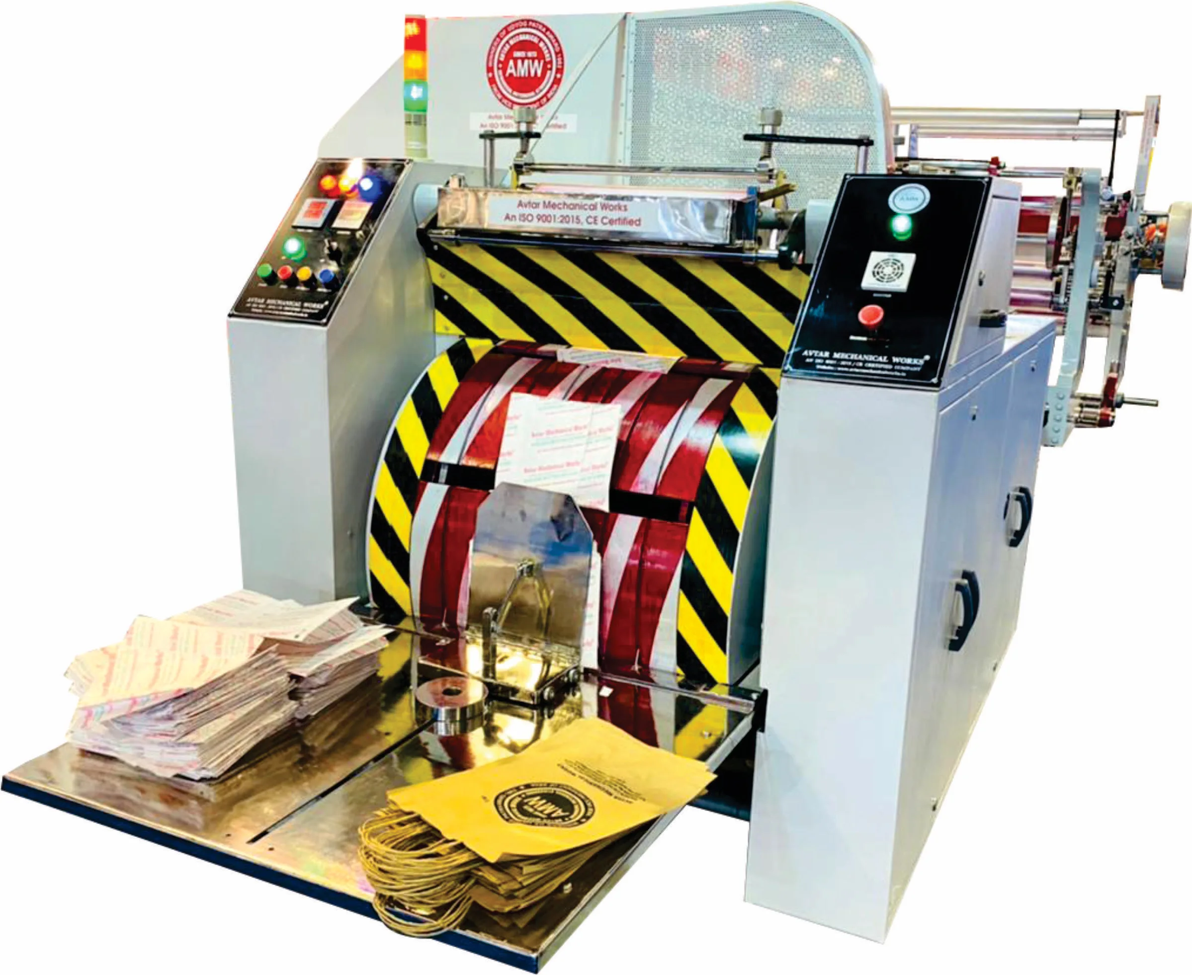 Avtar Fully Automatic Paper Bag Making Machine With Colour Printing Make in India Easy To use best quality reliable heavy duty