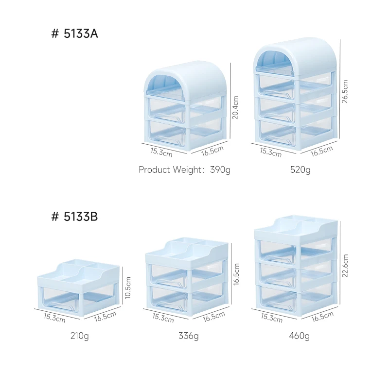  5133b1 3 new arrival multi functional desktop dresser drawer storage box-3