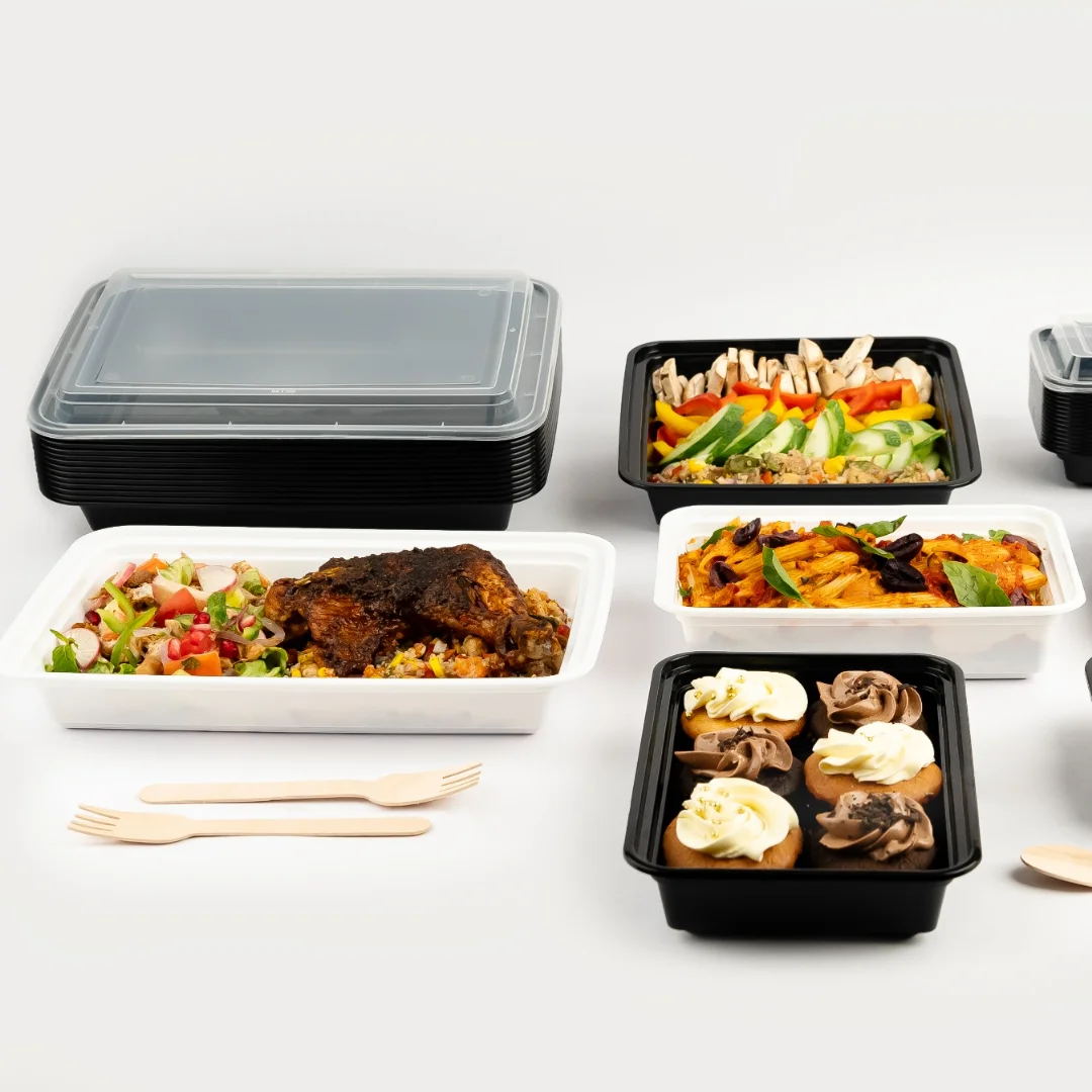 100% Premium Quality Custom Container Small Clear Plastic Disposable PS PET Box for Lunch