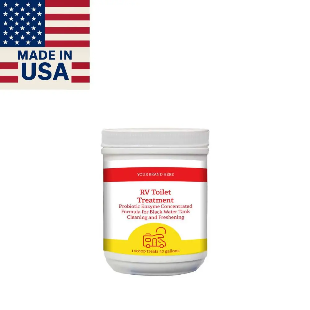 Aromasong Int. Liquid RV Toilet Treatment Probiotic Enzyme Concentrated Formula White for Black Water Tank Cleaning Made in USA