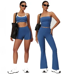 New Style Women Gym Fitness Strapless Bra Yoga Suit Fitness Sportswear Active Wear Set Yoga Sets for Tall Women