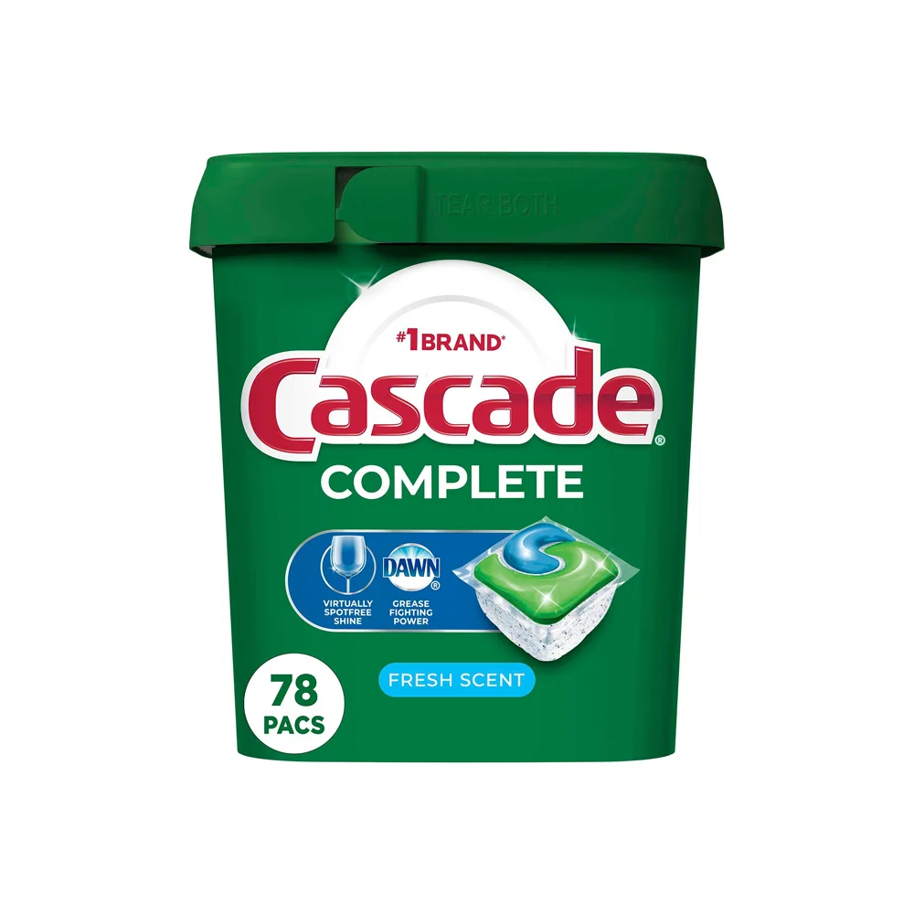 Best Genuine Cascade Complete Dishwasher Detergent 62 Pods Fresh Scents